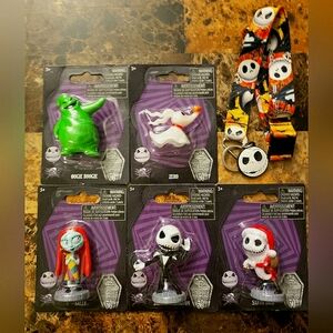 The Nightmare Before Christmas 30th Anniversary Mini Figures - Lot of 5